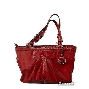 Coach Red Patent Leather Bag Purse